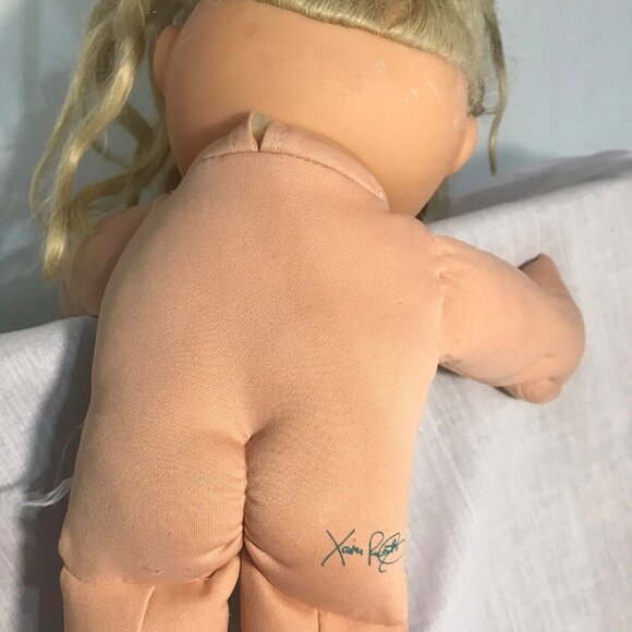 Cabbage Patch Kids Doll 2011 Jakks Blonde Hair Brown Eyes 35cm PA-02NH - Picture 13 of 16